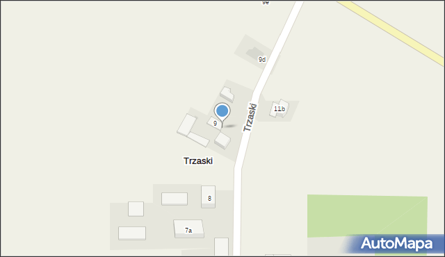 Trzaski, Trzaski, 9a, mapa Trzaski