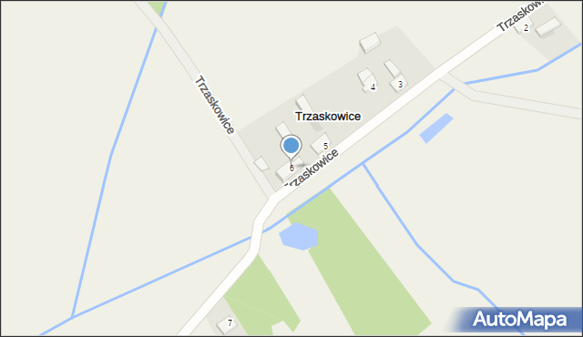 Trzaskowice, Trzaskowice, 6, mapa Trzaskowice