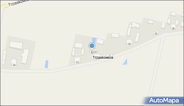 Trzaskowice, Trzaskowice, 32, mapa Trzaskowice