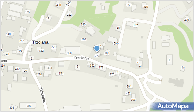 Trzciana, Trzciana, 277, mapa Trzciana