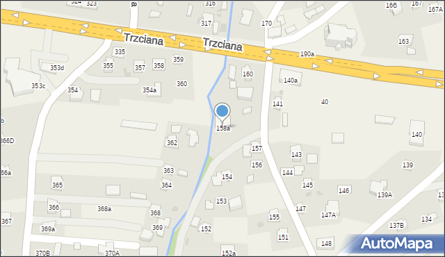 Trzciana, Trzciana, 158a, mapa Trzciana