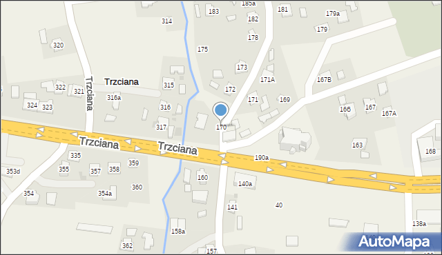 Trzciana, Trzciana, 170, mapa Trzciana