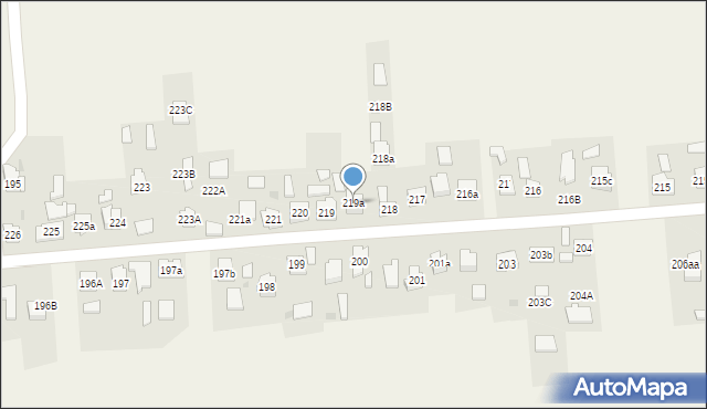 Trzciana, Trzciana, 219a, mapa Trzciana