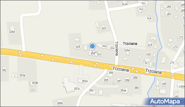 Trzciana, Trzciana, 324, mapa Trzciana