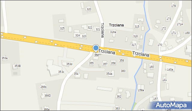 Trzciana, Trzciana, 356, mapa Trzciana