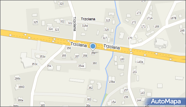 Trzciana, Trzciana, 359, mapa Trzciana