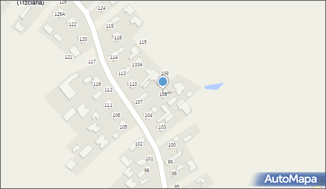 Trzciana, Trzciana, 108, mapa Trzciana