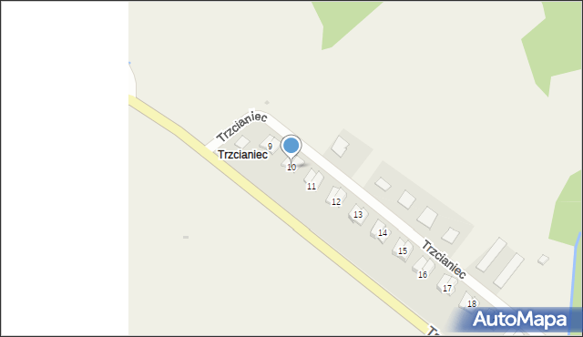 Trzcianiec, Trzcianiec, 10, mapa Trzcianiec