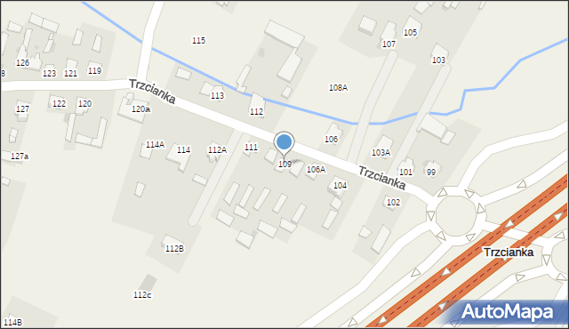 Trzcianka, Trzcianka, 109, mapa Trzcianka