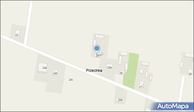 Trzcianka, Trzcianka, 25, mapa Trzcianka