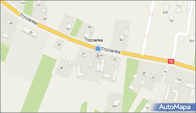 Trzcianka, Trzcianka, 85, mapa Trzcianka
