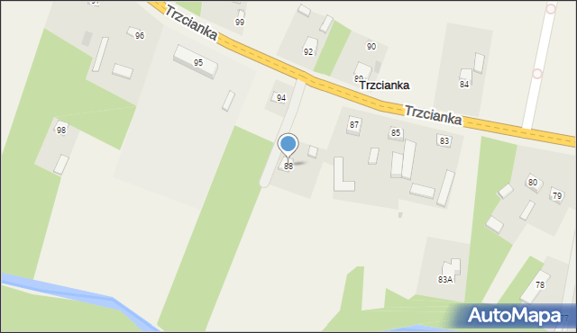 Trzcianka, Trzcianka, 88, mapa Trzcianka