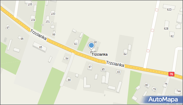 Trzcianka, Trzcianka, 89, mapa Trzcianka