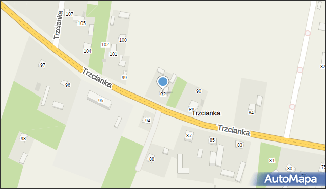 Trzcianka, Trzcianka, 92, mapa Trzcianka
