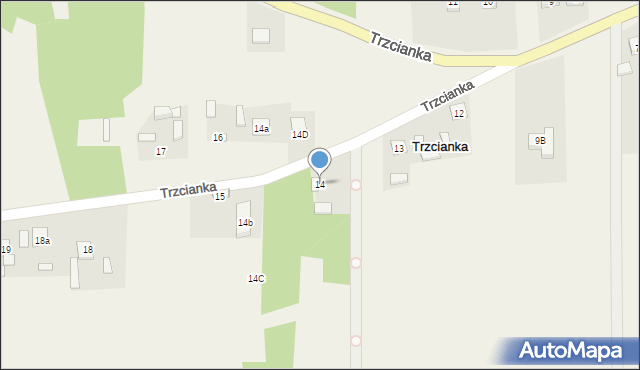 Trzcianka, Trzcianka, 14, mapa Trzcianka