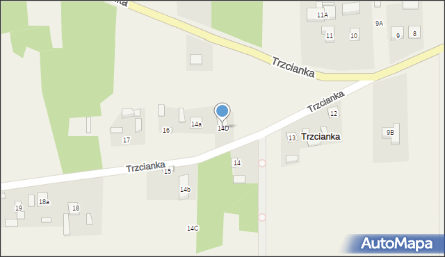 Trzcianka, Trzcianka, 14D, mapa Trzcianka