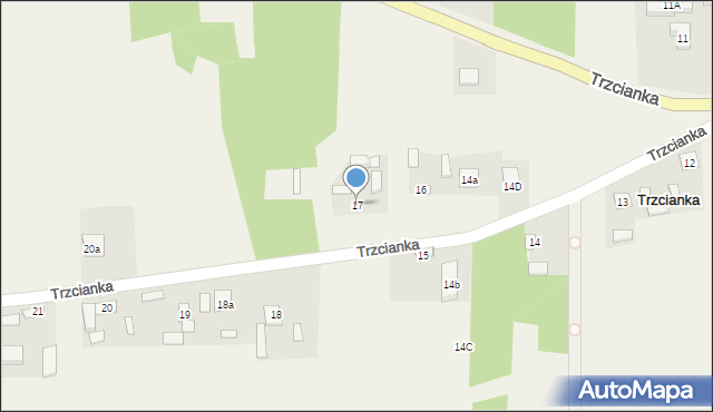 Trzcianka, Trzcianka, 17, mapa Trzcianka