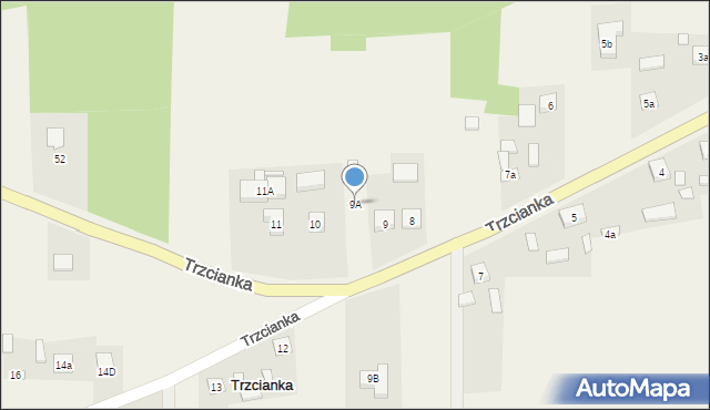 Trzcianka, Trzcianka, 9A, mapa Trzcianka