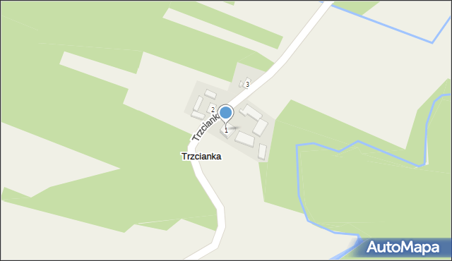 Trzcianka, Trzcianka, 1, mapa Trzcianka