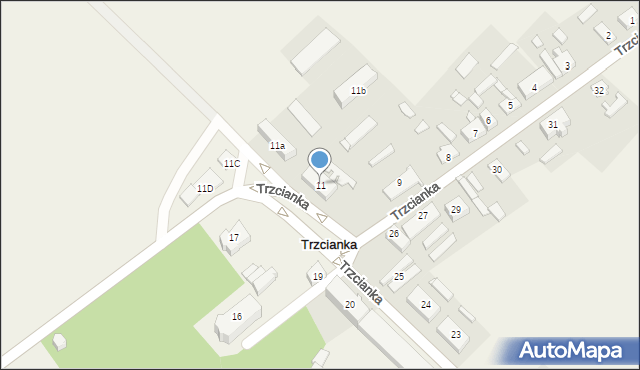 Trzcianka, Trzcianka, 11, mapa Trzcianka