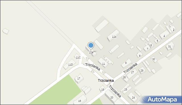 Trzcianka, Trzcianka, 11a, mapa Trzcianka