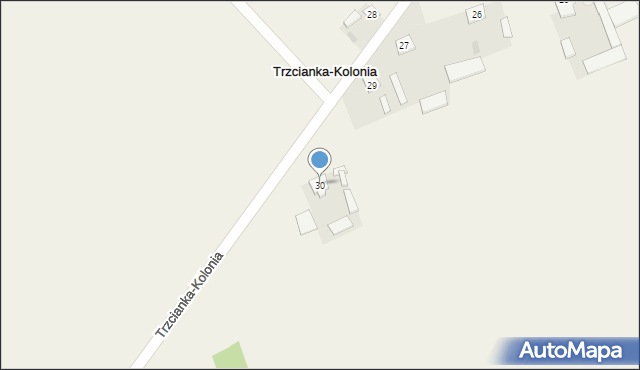 Trzcianka-Kolonia, Trzcianka-Kolonia, 30, mapa Trzcianka-Kolonia