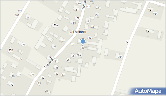 Trzcianki, Trzcianki, 38, mapa Trzcianki