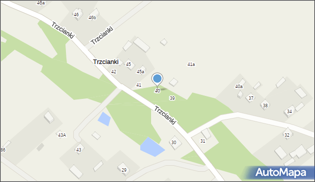 Trzcianki, Trzcianki, 40, mapa Trzcianki