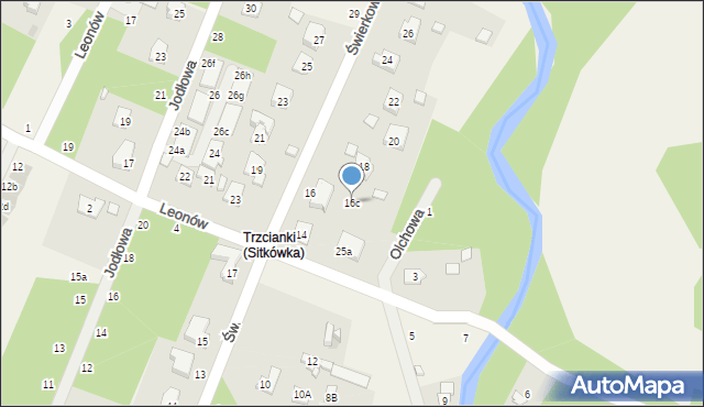 Trzcianki Osada, Trzcianki Osada, 18, mapa Trzcianki Osada