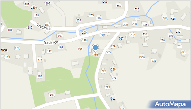 Trzcinica, Trzcinica, 216, mapa Trzcinica