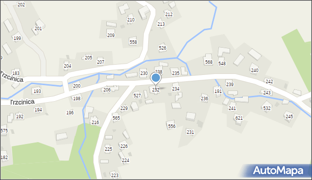 Trzcinica, Trzcinica, 232, mapa Trzcinica