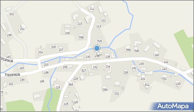 Trzcinica, Trzcinica, 238, mapa Trzcinica