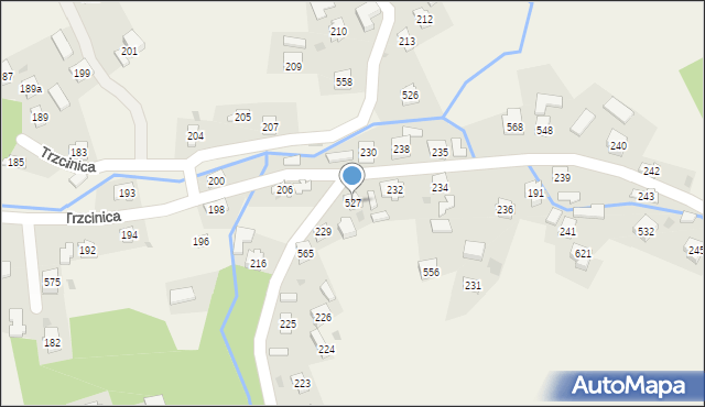 Trzcinica, Trzcinica, 527, mapa Trzcinica