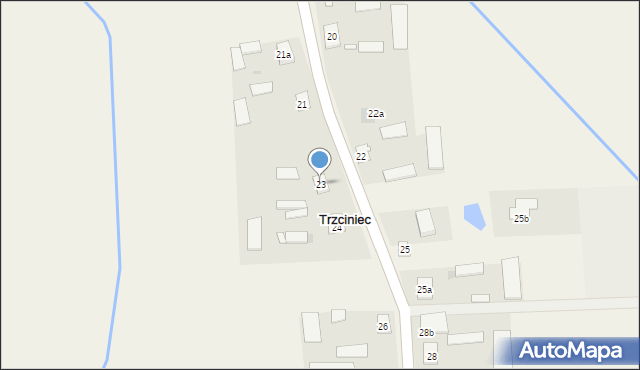 Trzciniec, Trzciniec, 23, mapa Trzciniec