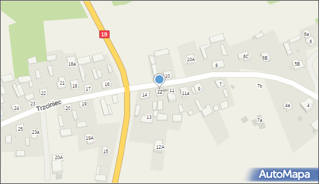 Trzciniec, Trzciniec, 12, mapa Trzciniec