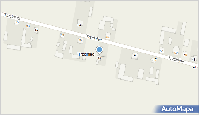 Trzciniec, Trzciniec, 53, mapa Trzciniec