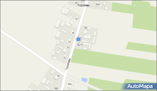 Trzciniec, Trzciniec, 64, mapa Trzciniec