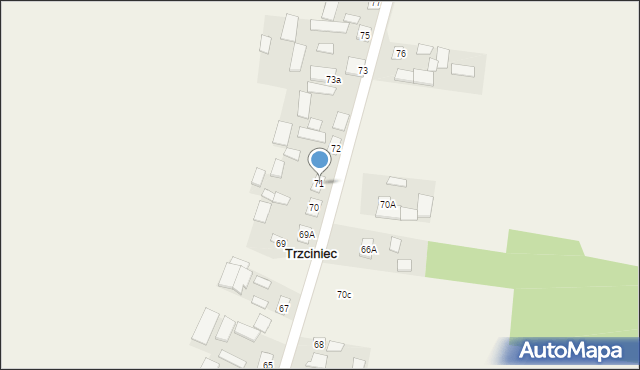 Trzciniec, Trzciniec, 71, mapa Trzciniec