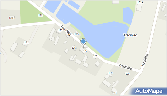 Trzciniec, Trzciniec, 127a, mapa Trzciniec