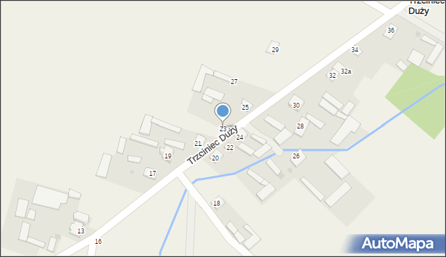 Trzciniec Duży, Trzciniec Duży, 23, mapa Trzciniec Duży