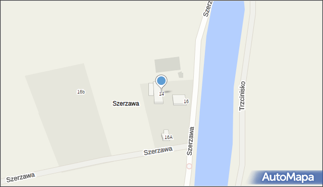 Trzcinisko, Trzcinisko, 14, mapa Trzcinisko