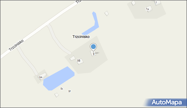 Trzcinisko, Trzcinisko, 9, mapa Trzcinisko