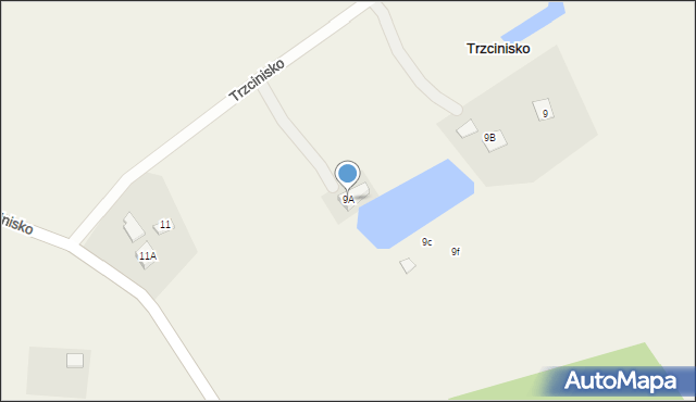 Trzcinisko, Trzcinisko, 9A, mapa Trzcinisko