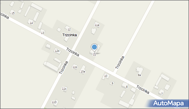 Trzcinka, Trzcinka, 11, mapa Trzcinka