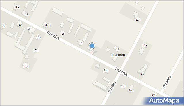 Trzcinka, Trzcinka, 13, mapa Trzcinka