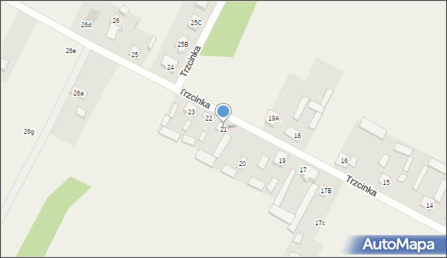 Trzcinka, Trzcinka, 21, mapa Trzcinka