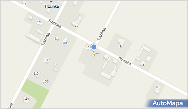 Trzcinka, Trzcinka, 9, mapa Trzcinka