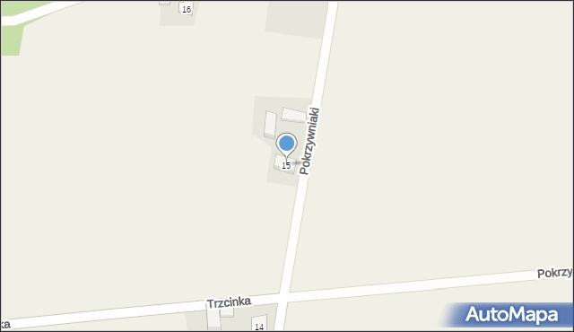 Trzcinka, Trzcinka, 15, mapa Trzcinka