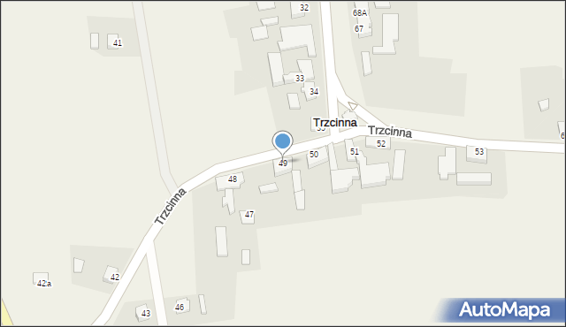 Trzcinna, Trzcinna, 49, mapa Trzcinna