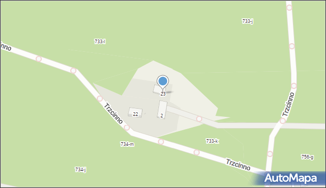 Trzcinno, Trzcinno, 23, mapa Trzcinno